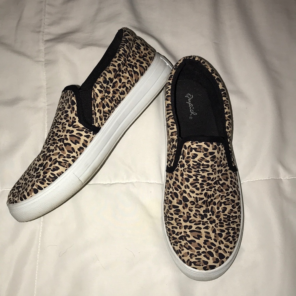 Qupid Leopard Print Sneakers